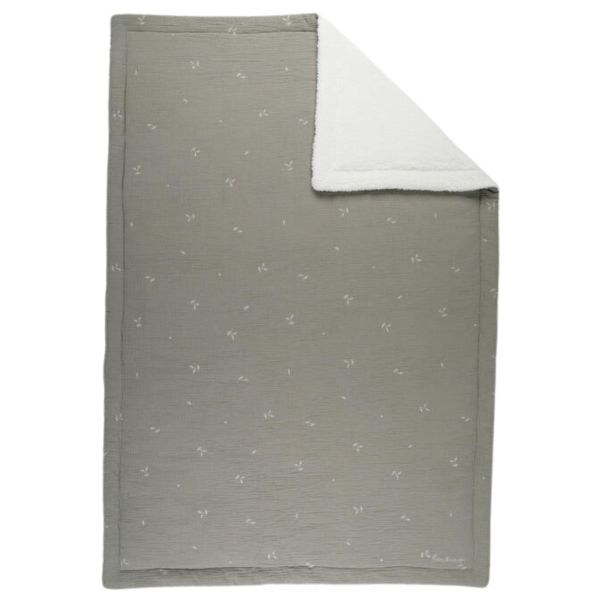 Couverture Kendi 100x140 cm en Veloudoux kaki
