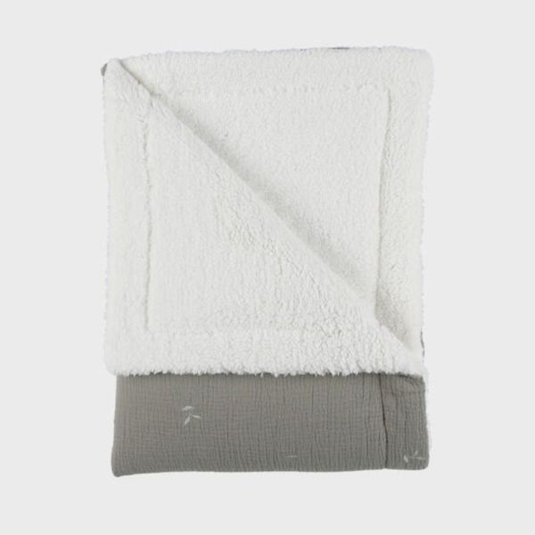 Couverture Kendi 100x140 cm en Veloudoux kaki