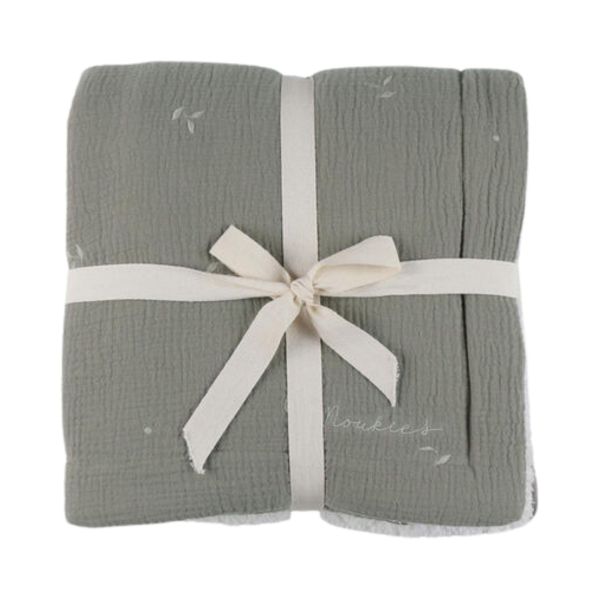 Couverture Kendi 100x140 cm en Veloudoux kaki