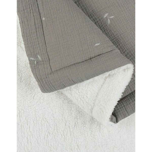 Couverture Kendi 100x140 cm en Veloudoux kaki