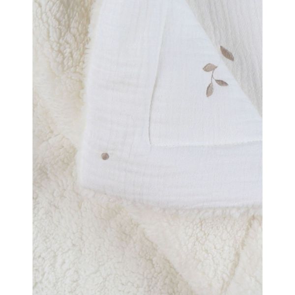 Couverture en tricot 75x100cm blanc