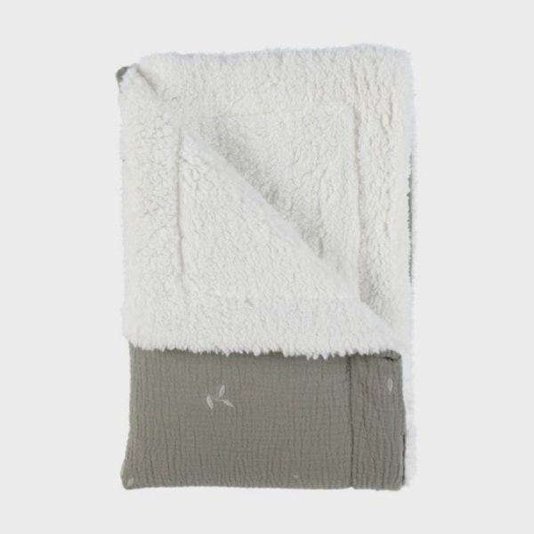 Couverture en tricot 75x100cm kaki