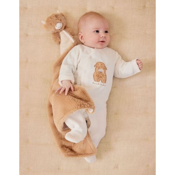 Pyjama bébé en velours blanc - Fluffy 1 mois