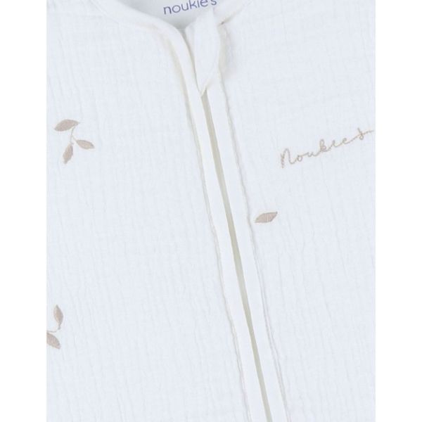 Gigoteuse 70cm jersey ouatiné brodée- blanc - Mix and match