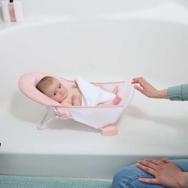 Support de bain pour bébe à 2 positions, rose
