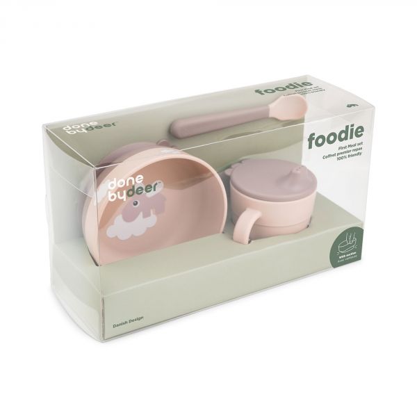 Coffret premier repas Foodie Happy clouds Rose