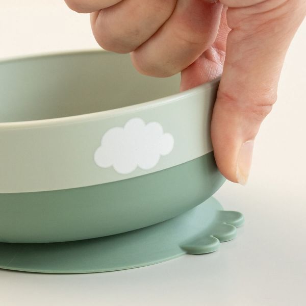 Coffret premier repas Foodie Happy clouds Vert