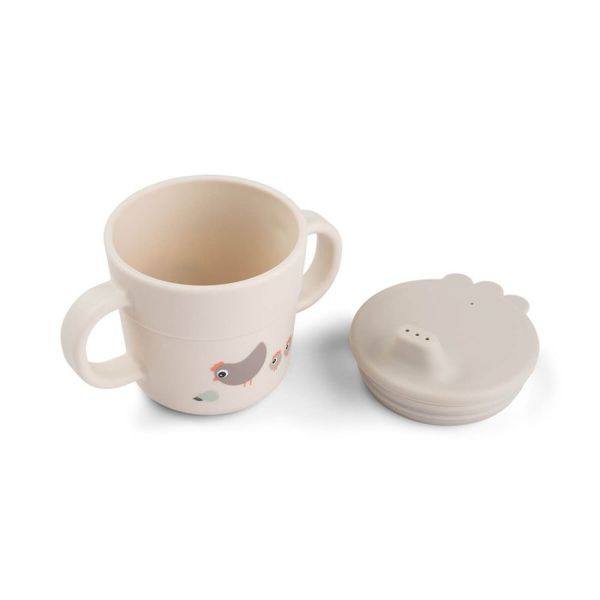 Coffret premier repas avec ventouse Tiny farm Sable