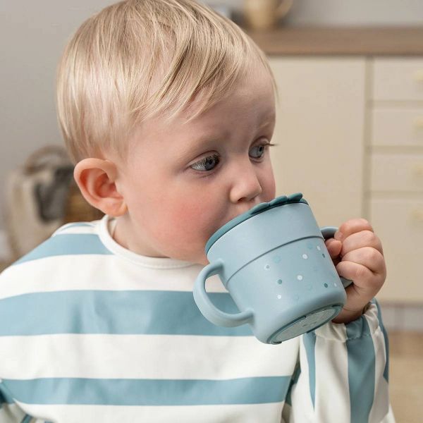 Tasse d'apprentissage Happy dots Bleu
