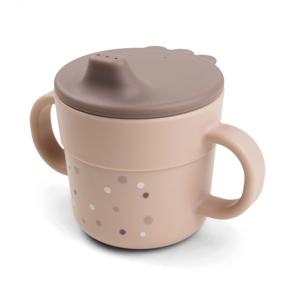 Tasse d'apprentissage Happy dots Rose