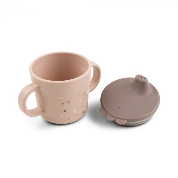 Tasse d'apprentissage Happy dots Rose