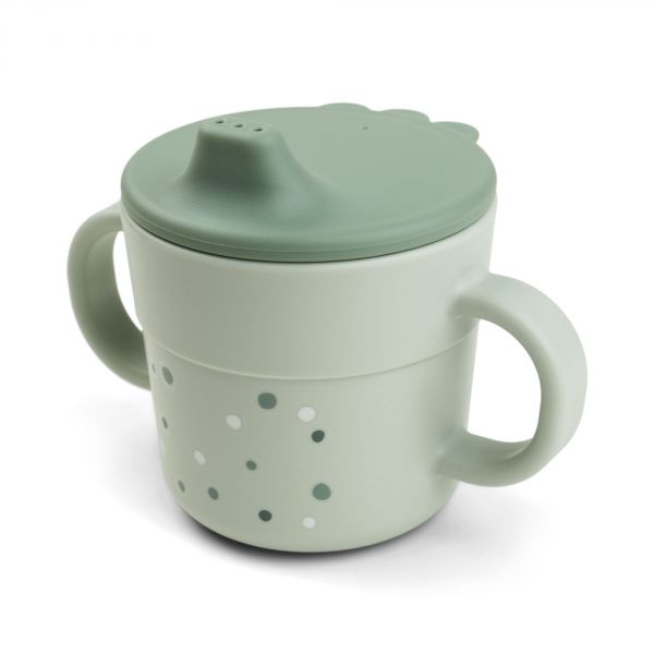 Tasse d'apprentissage Happy dots Vert