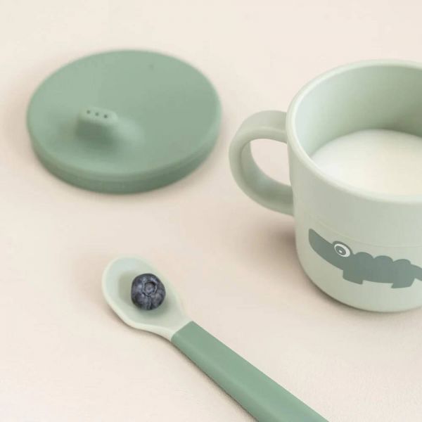 Tasse d'apprentissage et snack Foodie Croco Vert