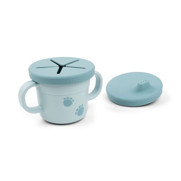 Tasse d'apprentissage et snack Foodie Elphee Bleu