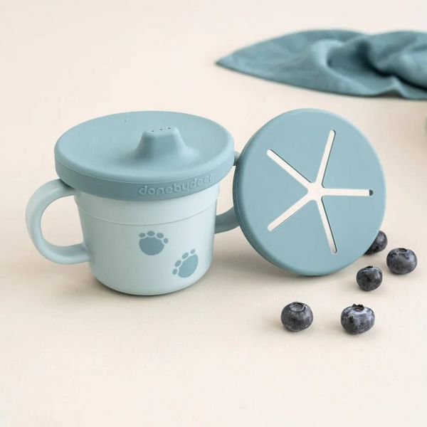 Tasse d'apprentissage et snack Foodie Elphee Bleu