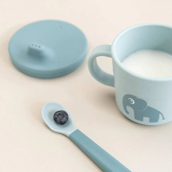 Tasse d'apprentissage et snack Foodie Elphee Bleu