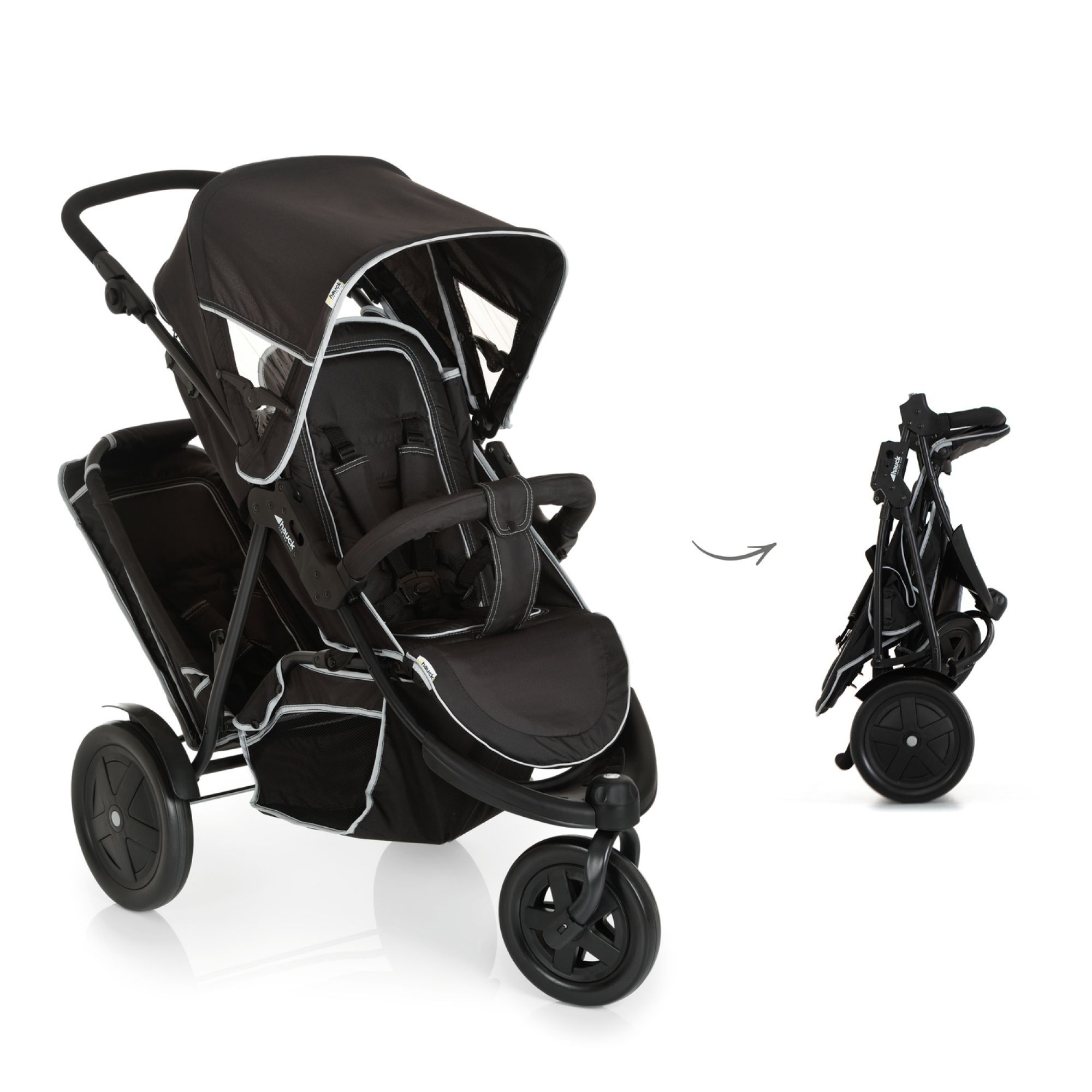 Poussette double Freerider SH12 Black - Made in Bébé