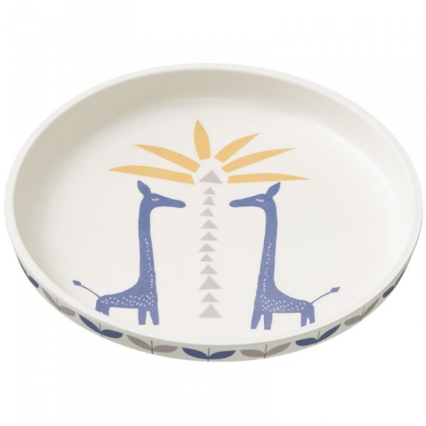 Assiette en bambou Girafe
