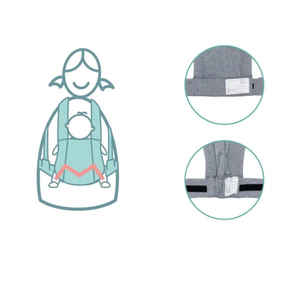 Porte-bébé frontal Cailloux
