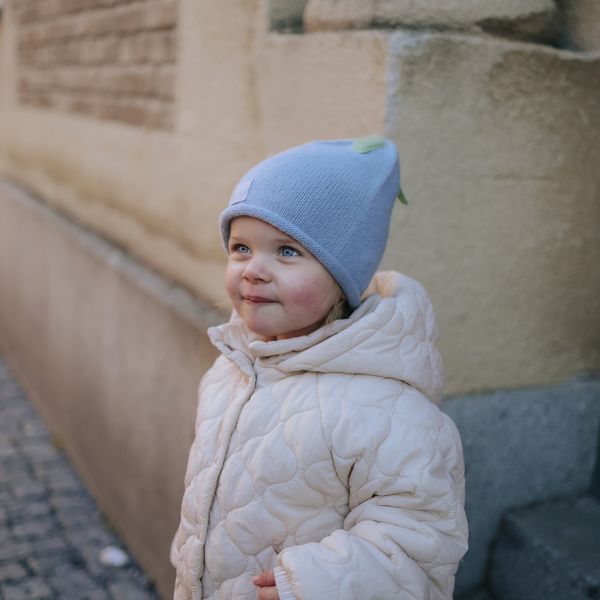 Bonnet bébé d'hiver en maille 0-6 mois Blueberry Bliss