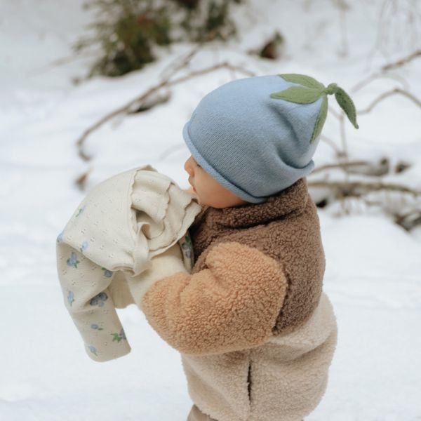 Bonnet bébé d'hiver en maille 1-2 ans Blueberry Bliss