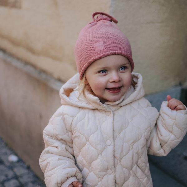Bonnet bébé d'hiver en maille 1-2 ans Rosy Bow