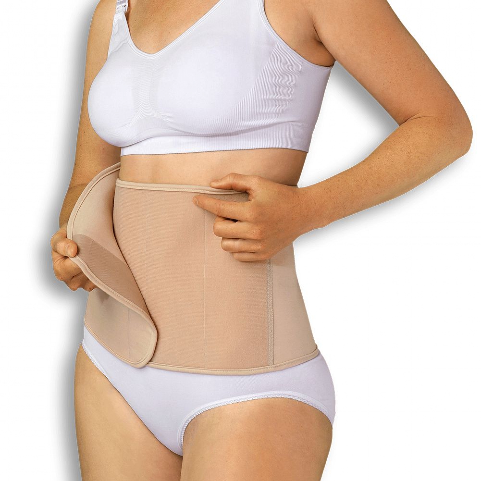 Gaine abdominale post accouchement écru taille L/XL - Made in Bébé