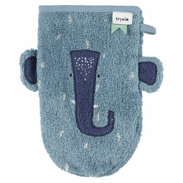 Lot de 2 gants de toilette Mr. Dino et Mrs. Elephant