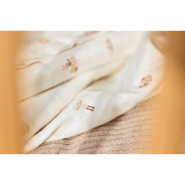 Lot de 3 gants de toilette gaze de coton Animal Friends