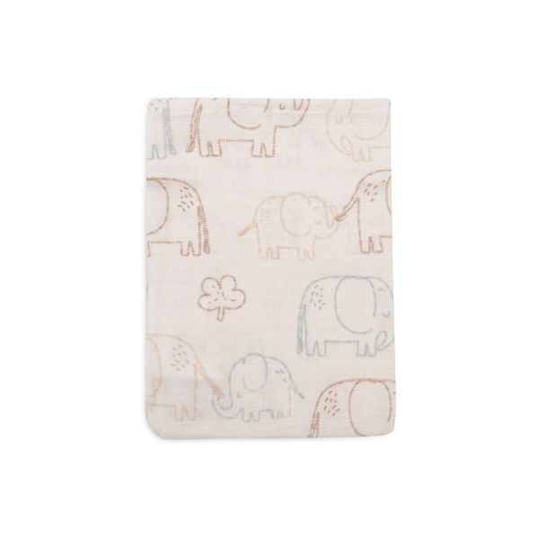 Lot de 3 gants de toilette gaze de coton Elephant Tales