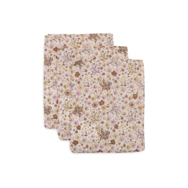 Lot de 3 gants de toilette gaze de coton Flower Fairies