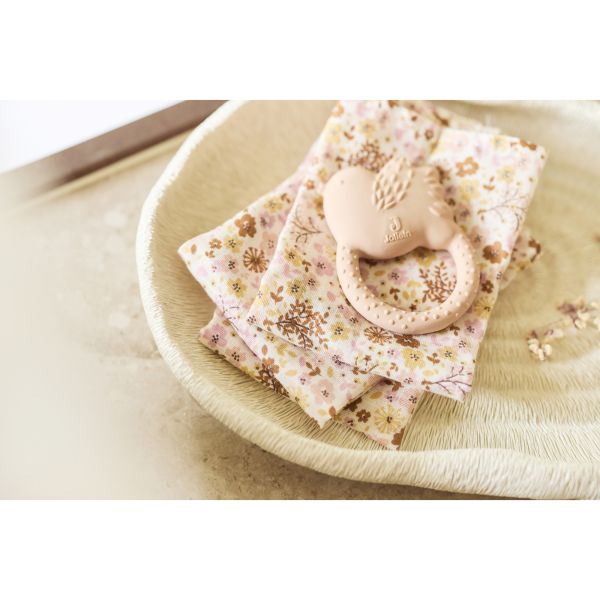 Lot de 3 gants de toilette gaze de coton Flower Fairies