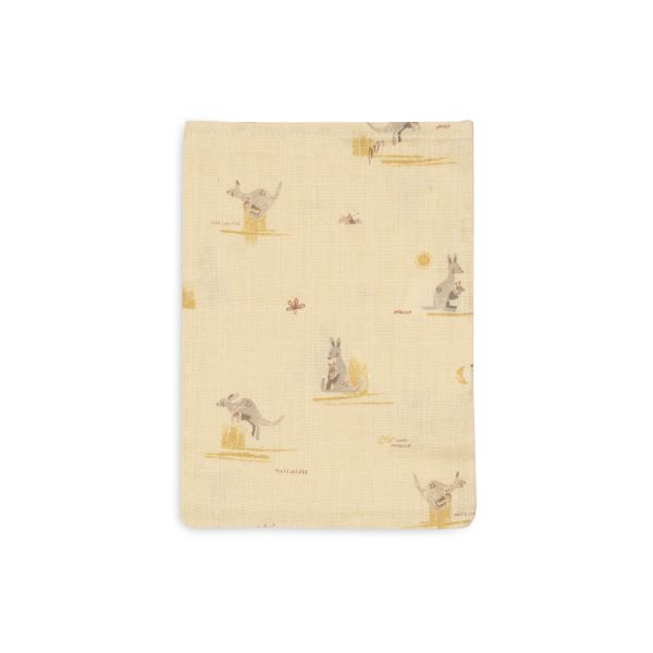 Lot de 3 gants de toilette gaze de coton Kangaroots