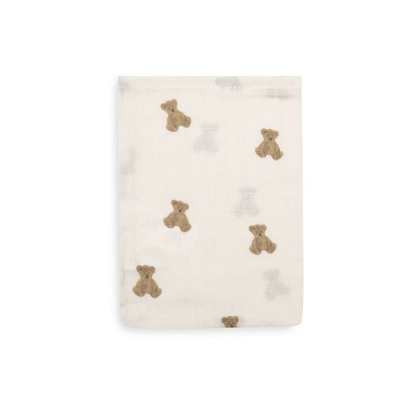 Lot de 3 gants de toilette gaze de coton Mini Teddy Bear