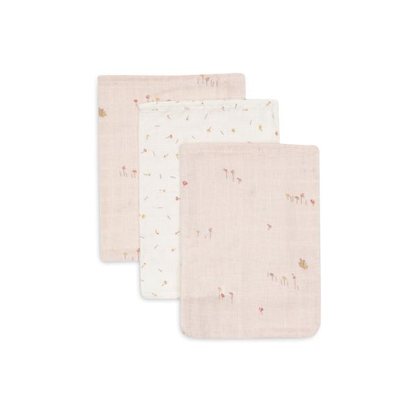 Lot de 3 gants de toilette gaze de coton Pretty Picnic