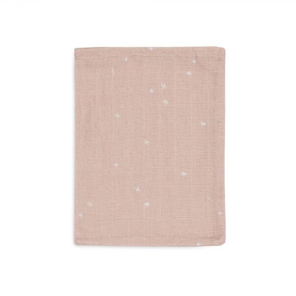 Lot de 3 gants de toilette gaze de coton Twinkling Wild rose