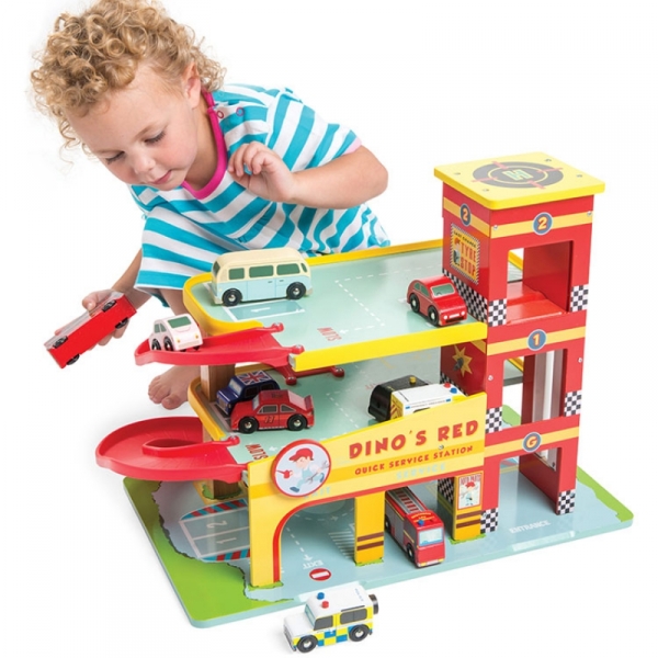 Le Toy Van Garage rouge de Dino Made In Bébé