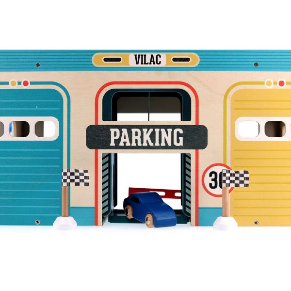 Garage vintage en bois pour enfant Vilacity