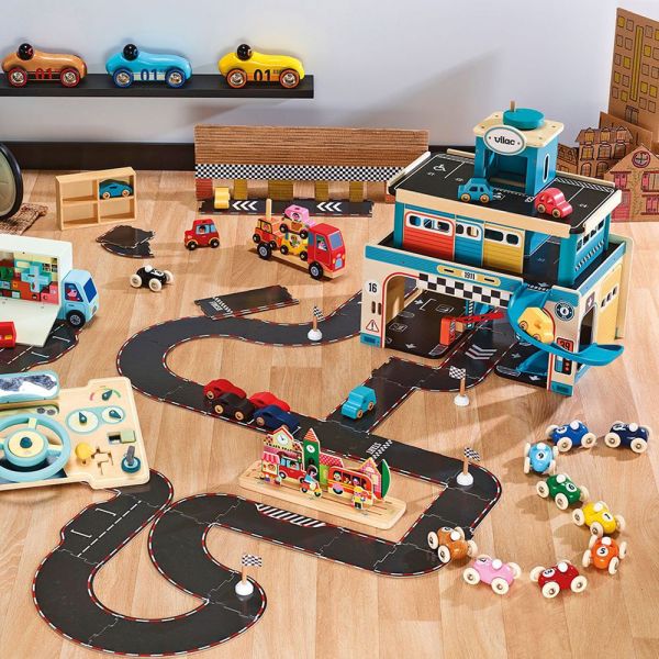 Garage vintage en bois pour enfant Vilacity
