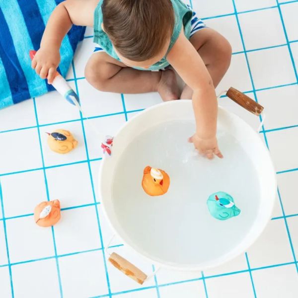 Jouet de bain Jeu de pêche aimanté Gaspard le canard