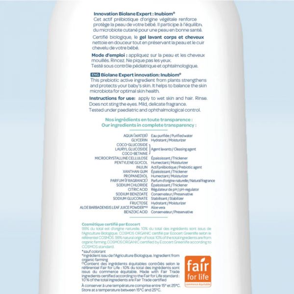 Gel lavant bébé Bio Expert 500 ml
