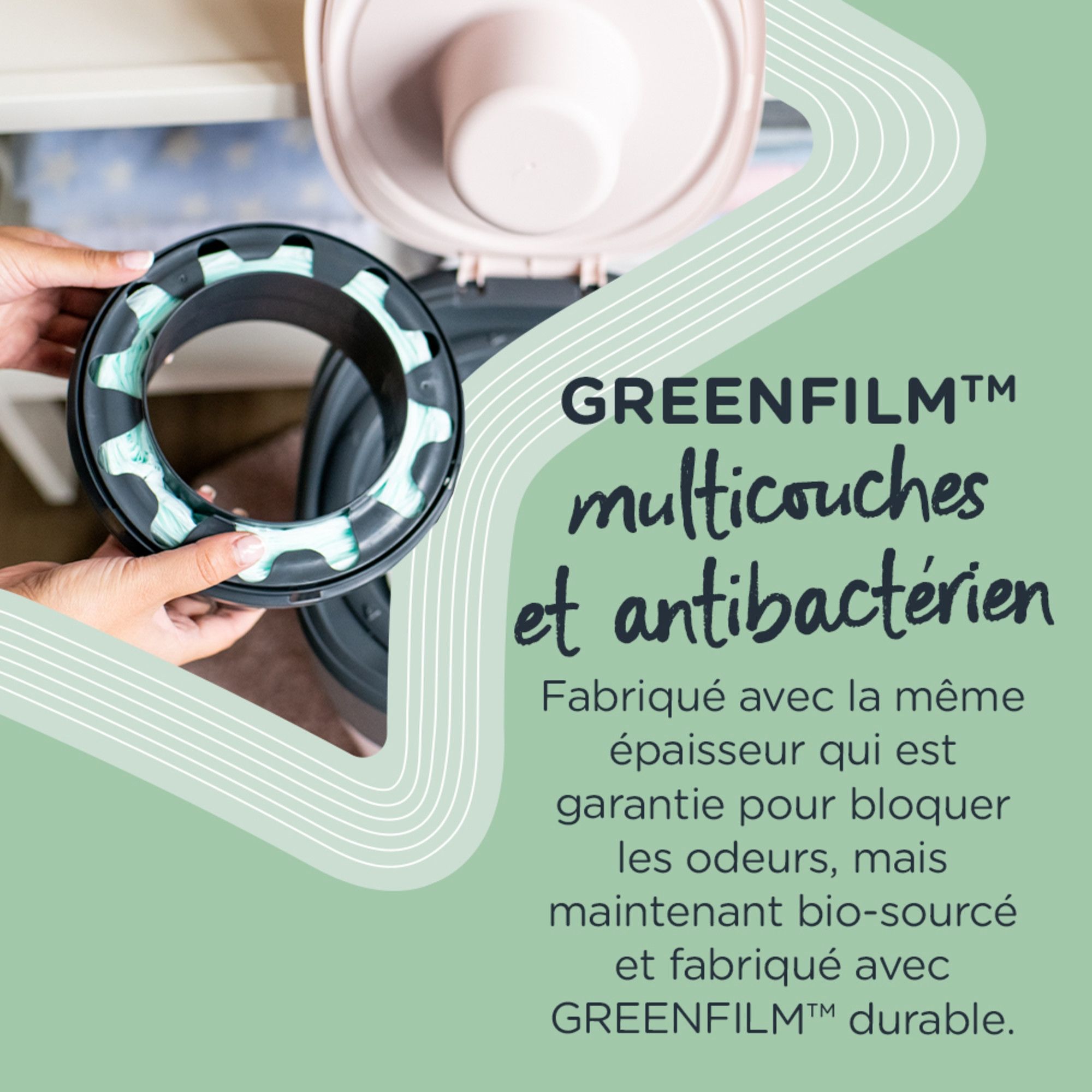 Recharge poubelle à couches twist & click greenfilm Sangenic