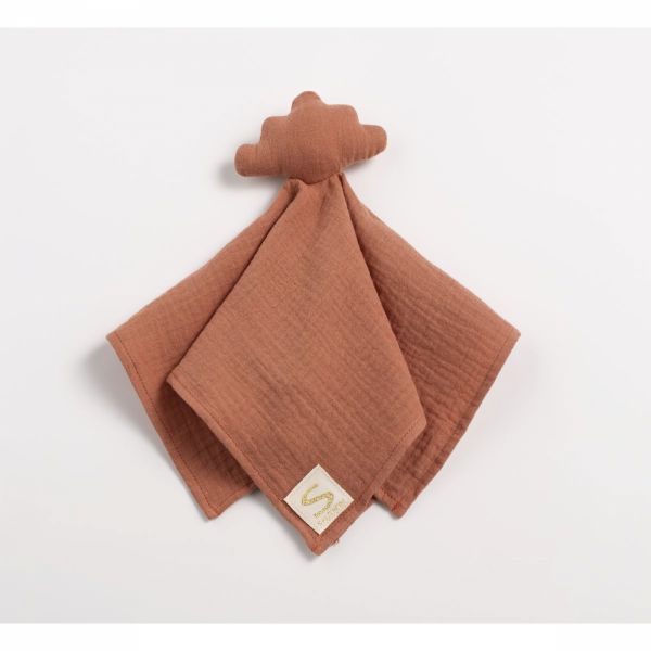 Gigoteuse 0-6 mois avec doudou mouchoir uni terracotta
