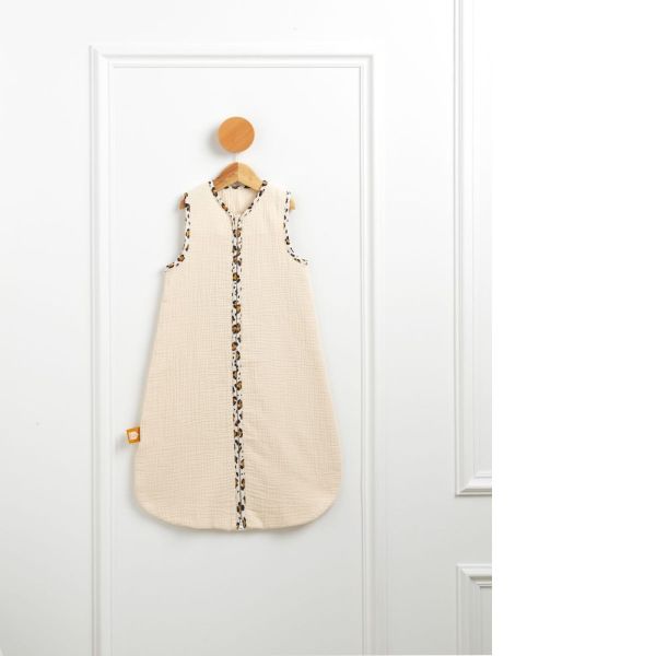 Gigoteuse bébé été en gaze de coton détails léopard 0-6 mois