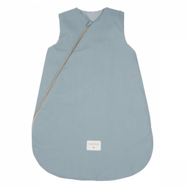 Gigoteuse mi-saison nid d'abeille Coccon Stone blue 0-6 mois