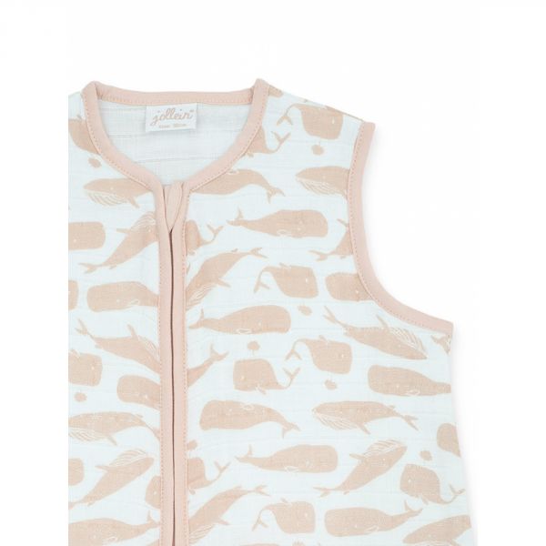 Gigoteuse été 18-36 mois coton hydrophile Whales Pale Pink