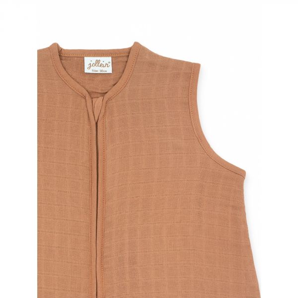 Gigoteuse été 0-6 mois coton hydrophile Caramel