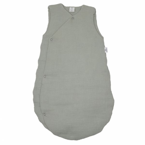 Gigoteuse kimono gaze de coton 18-36 mois vert de gris