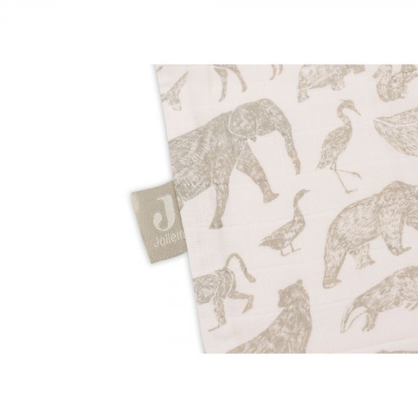 Gigoteuse été gaze de coton Animals Olive 3-6 mois