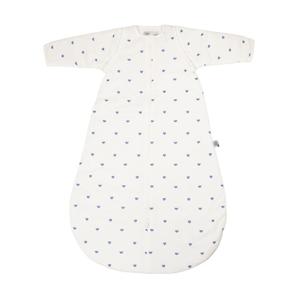 Gigoteuse coton manches amovibles Coeurs Bleus 18/36 mois